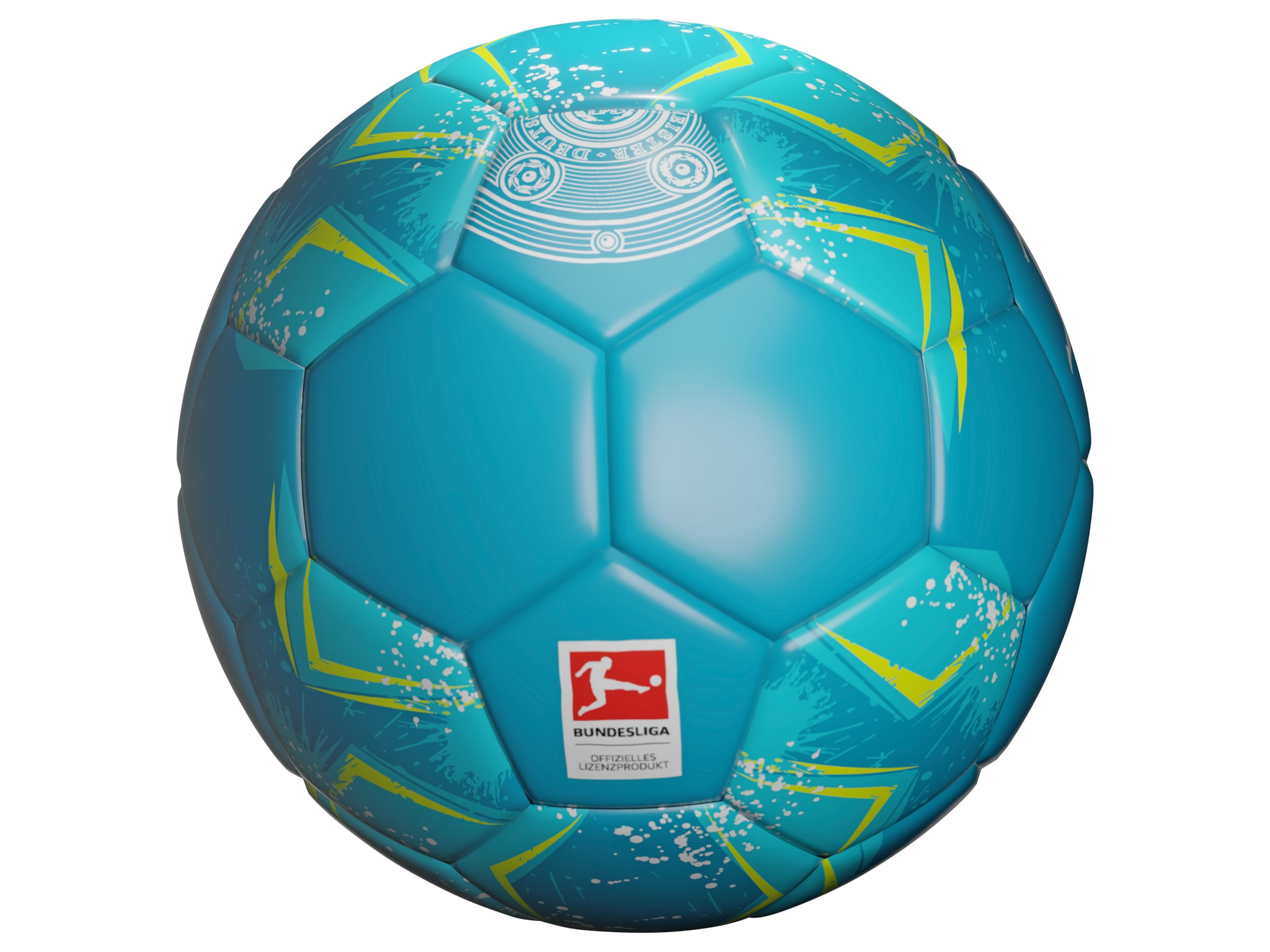Bundesliga Piłka do gry w piłkę nożną S24 Petrol/ żółty/ biały