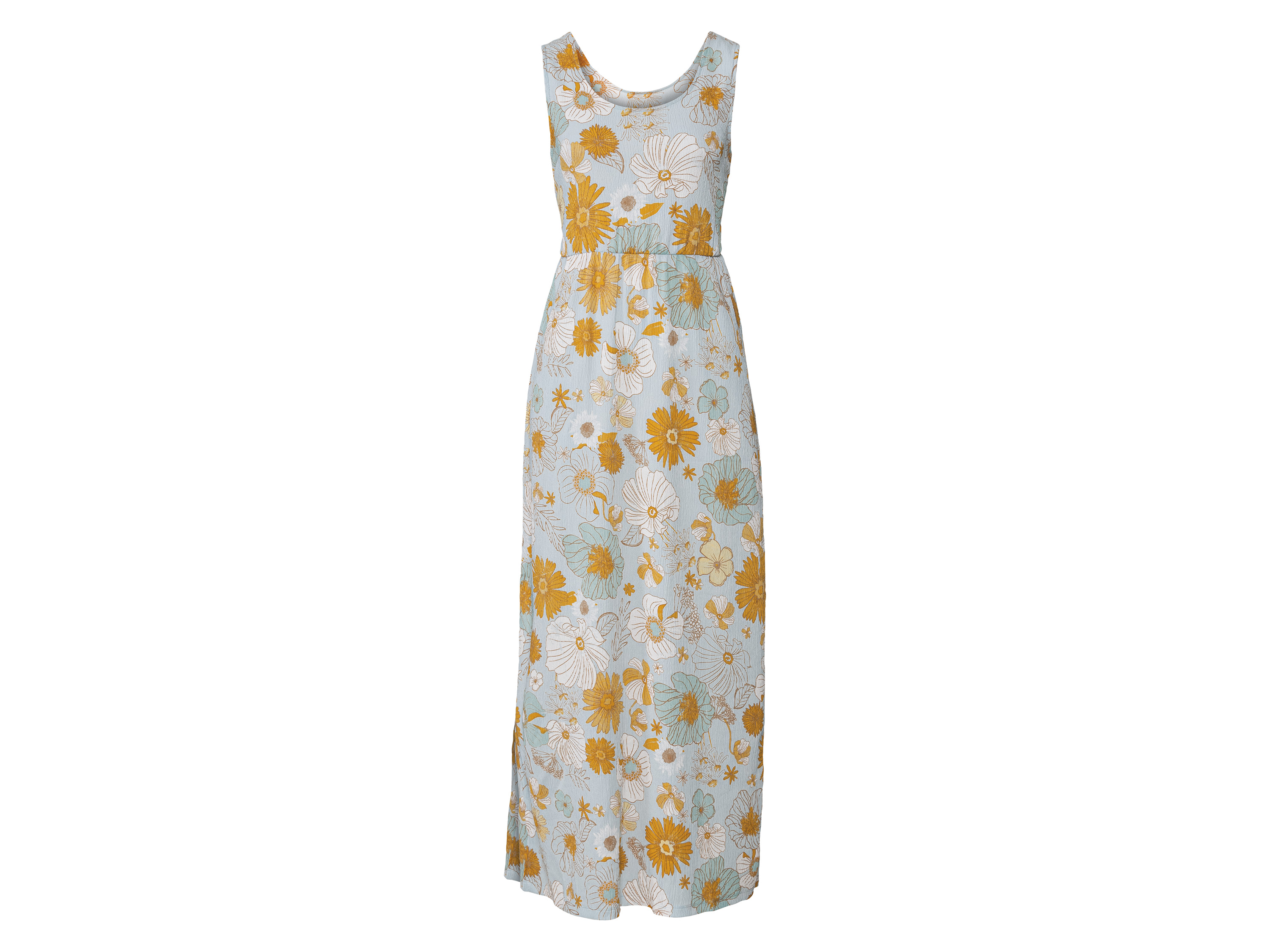 esmara Sukienka damska maxi Kwiaty/ niebieski, XS 32/34
