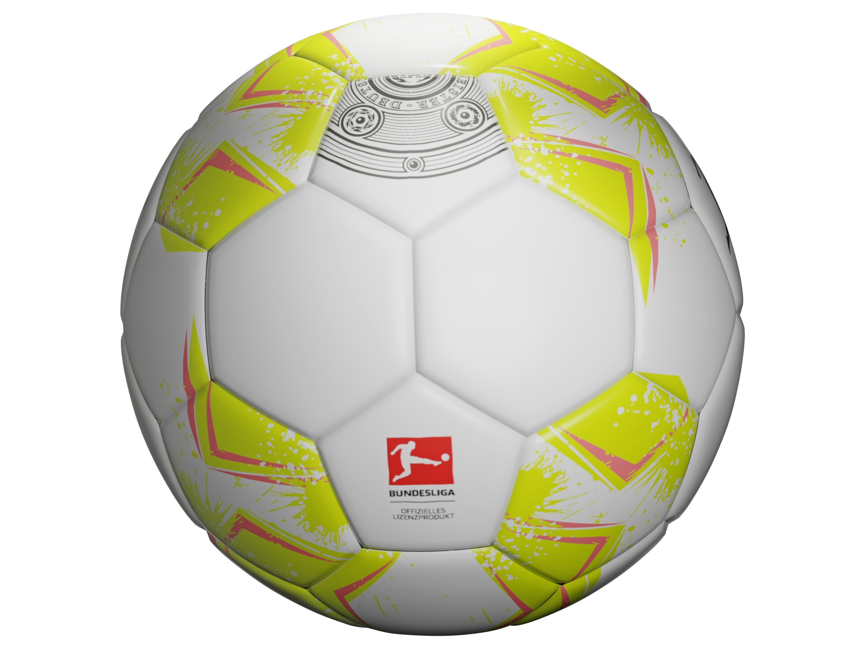 Bundesliga Piłka do gry w piłkę nożną S24 Biały/ żółty/ czerwony
