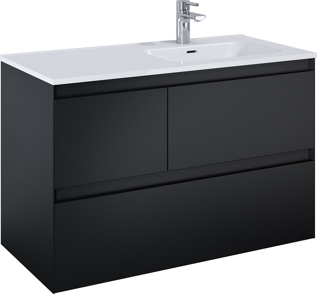 Darmowa Dostawa - Szafka 100x45.8x63.5 cm podumywalkowa wisząca czarna Elita Split RE011005157160