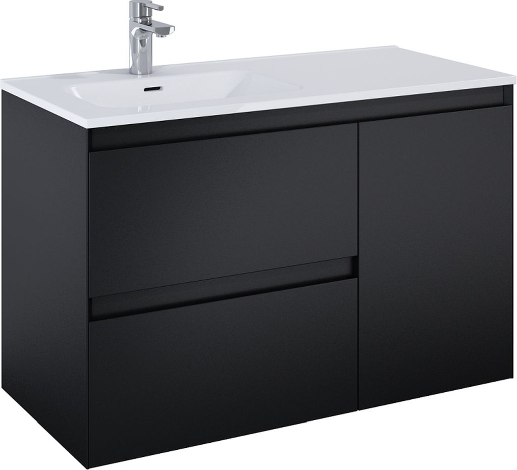 Darmowa Dostawa - Szafka 100x45.8x63.5 cm podumywalkowa wisząca czarna Elita Split RE011006057160