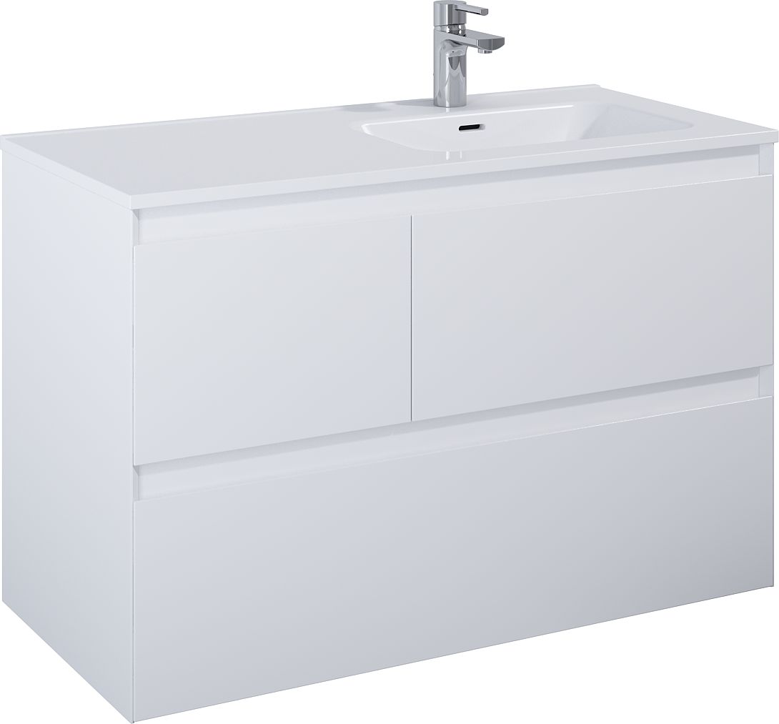 Darmowa Dostawa - Szafka 100x45.8x63.5 cm podumywalkowa wisząca biała Elita Split RE011005155290
