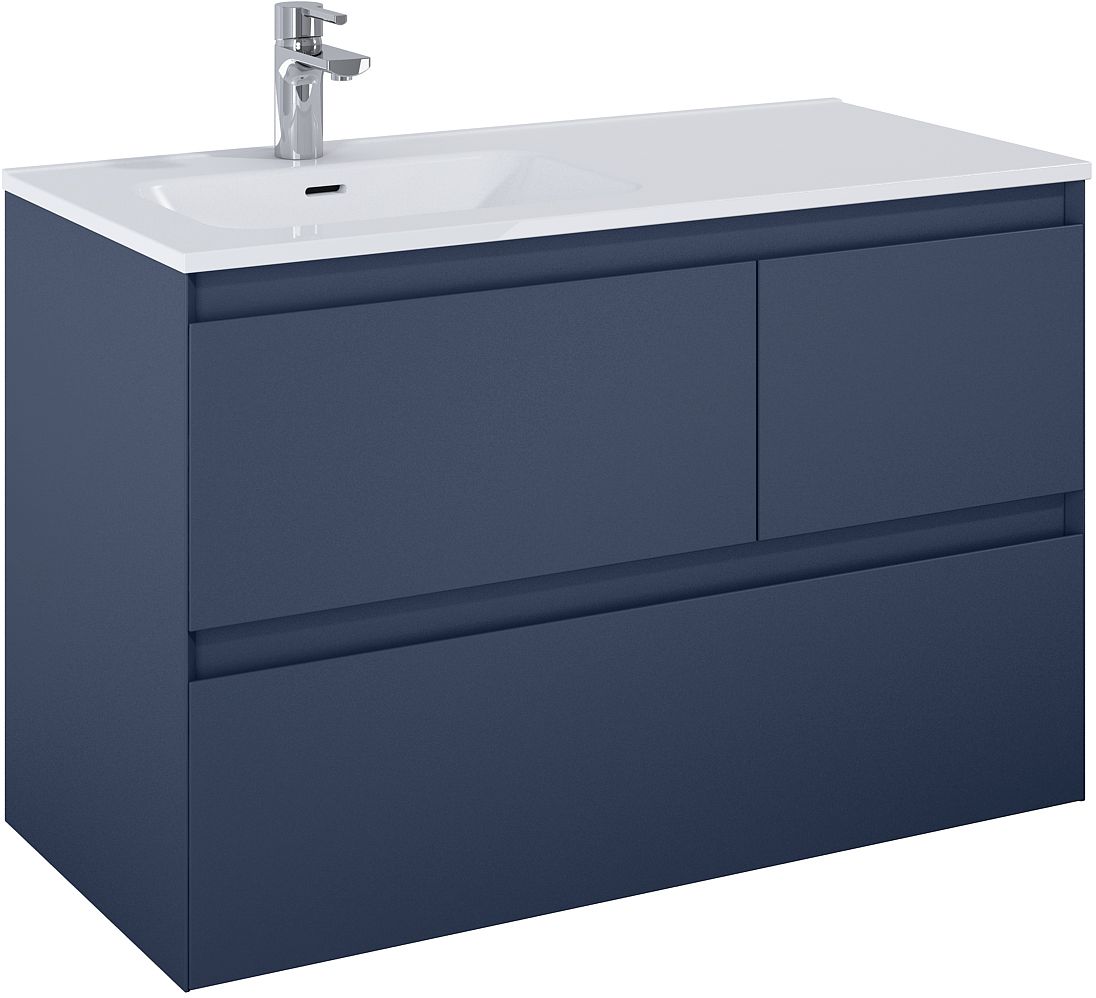 Darmowa Dostawa - Szafka 100x45.8x63.5 cm podumywalkowa wisząca niebieska Elita Split RE011006157030
