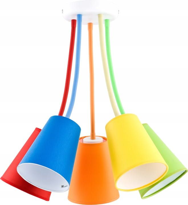 Darmowa Dostawa - Lampa wisząca 5x60 W multikolor TK Lighting Wire 2107