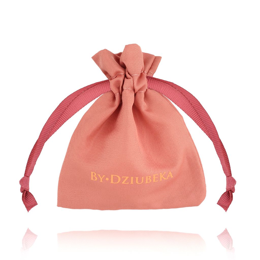 Woreczek bawełniany peach pink mały - By Dziubeka