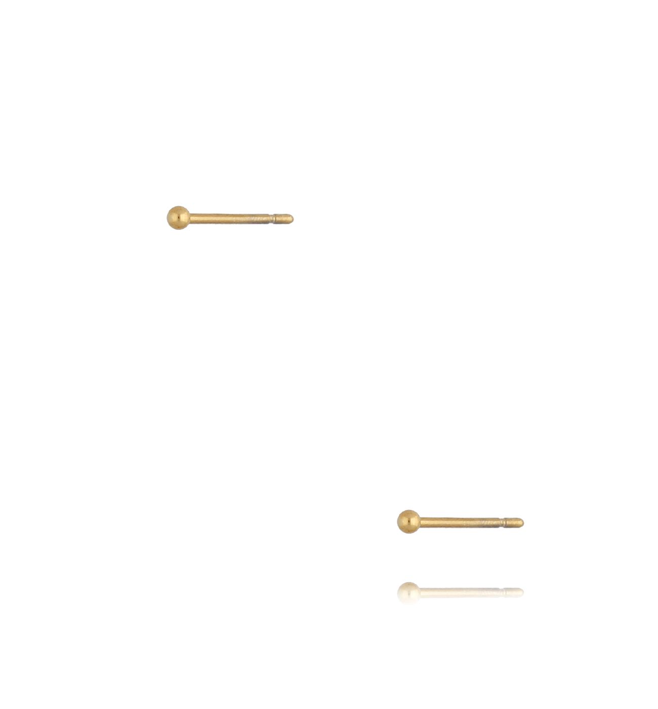 Kolczyki złote kulki Soulmate 2 mm - By Dziubeka