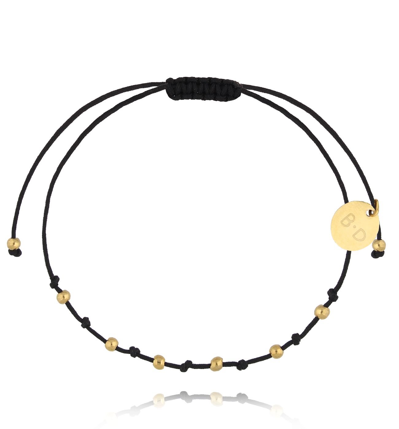Bransoletka czarno złota z kuleczkami Get Lucky BGL0898