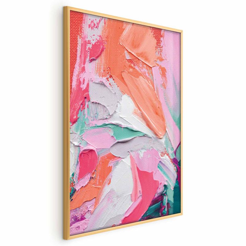 Plakat Artgeist Różowa Paleta 21x30 cm z ramą złotą 1 szt
