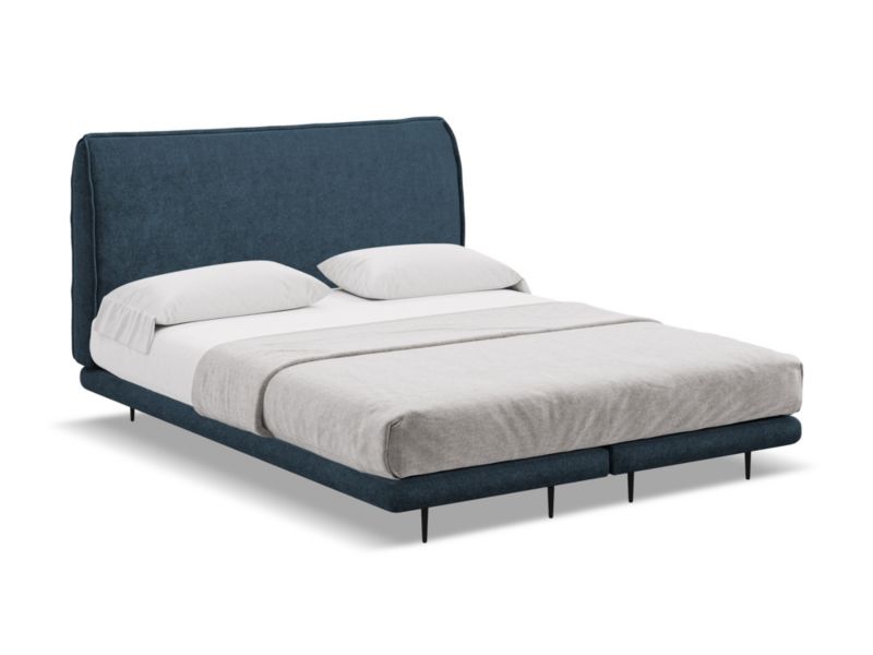 Łóżko Makamii Halia z tkaniną boucle 160x200 królewski niebieski 1 szt.
