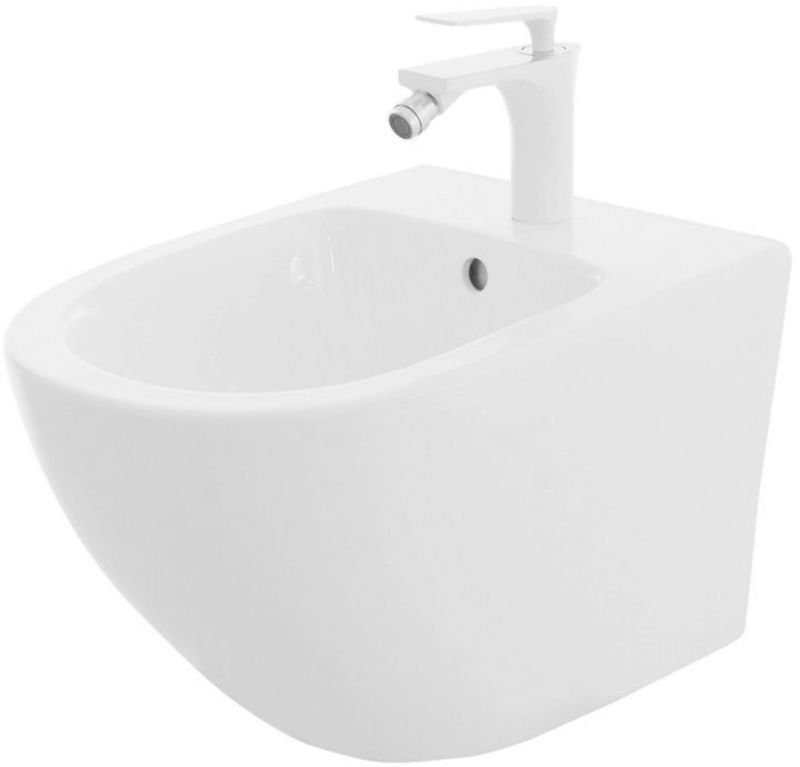 Bidet Ceramiczny Rea Carlo Carter Mini 49,5X37X32,5Cm Biały 1 Szt