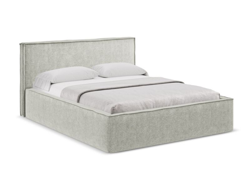 Łóżko Makamii Anani z tkaniną boucle 160x200 beżowy 1 szt.