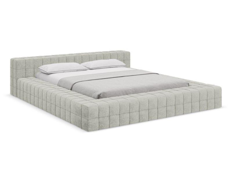 Łóżko Makamii Akela z tkaniną boucle 160x200 beżowy 1 szt.