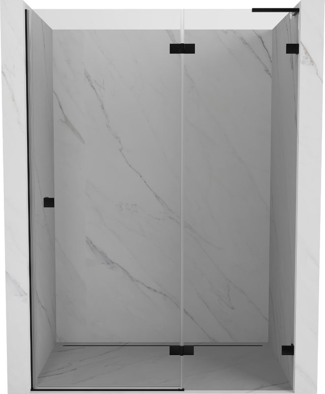 Drzwi prysznicowe Mexen Lunar L czarne 130 cm 1 szt.