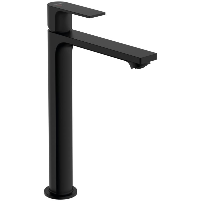 Bateria umywalkowa Hansgrohe Rebris E 240 CoolStart jednouchwytowa do mis umywalkowych z kompletem odpływowym czarny mat 1 szt..