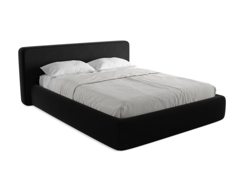 Łóżko Makamii Kiana z weluru 160x200 czarny 1 szt.