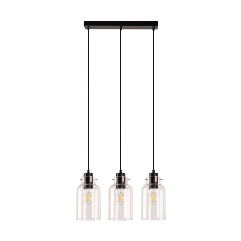 Drewniana Lampa Wisząca SPOT Light 3xE27 Max.60W Drewno Bukowe Orzechowe FSC z Transparentnym Szkłem, 1 szt.