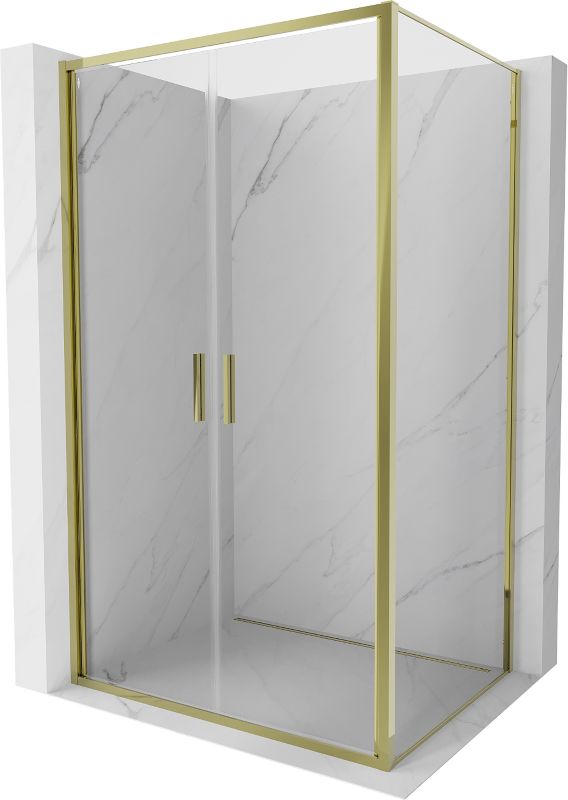 Kabina prysznicowa Mexen Exo uchylna 80 x 85 cm transparent złota 1 szt.