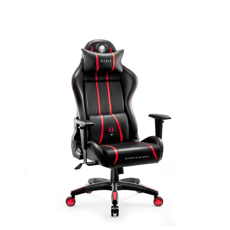 Fotel gamingowy biurowy z ekoskóry Small Diablo X-One 2.0 czarno-czerwony 1 szt