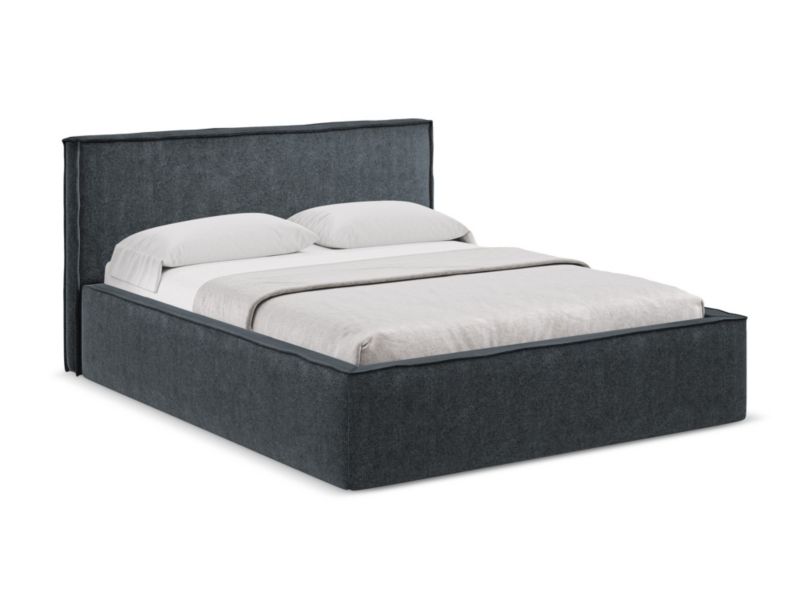 Łóżko Makamii Anani z tkaniną boucle 160x200 stalowy 1 szt.