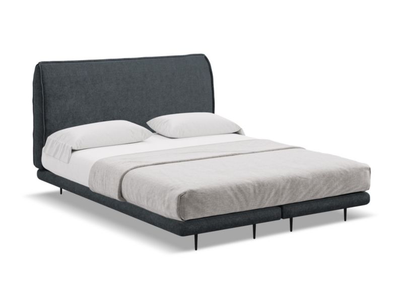 Łóżko Makamii Halia z tkaniną boucle 160x200 stalowy 1 szt.