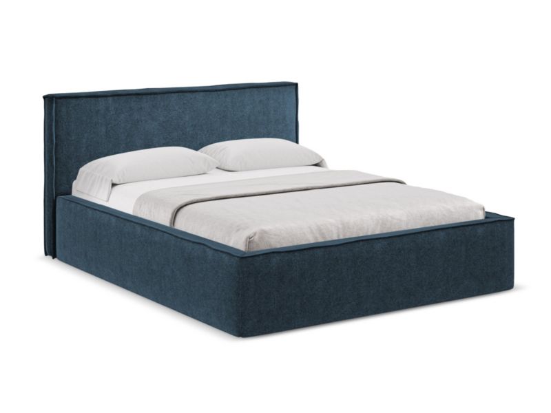 Łóżko Makamii Anani z tkaniną boucle 160x200 królewski niebieski 1 szt.