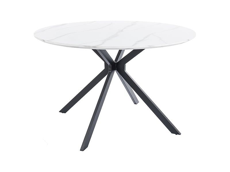 Stół Signal okrągły ASTER 120x120 biały marmur/czarny 1 szt