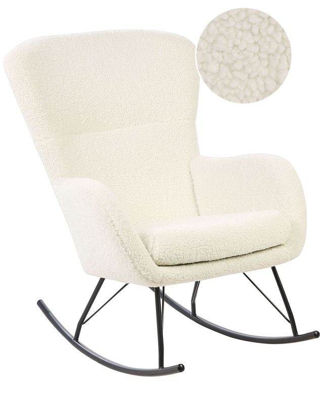 Fotel bujany Anaset Boucle Kremowy 1 szt.