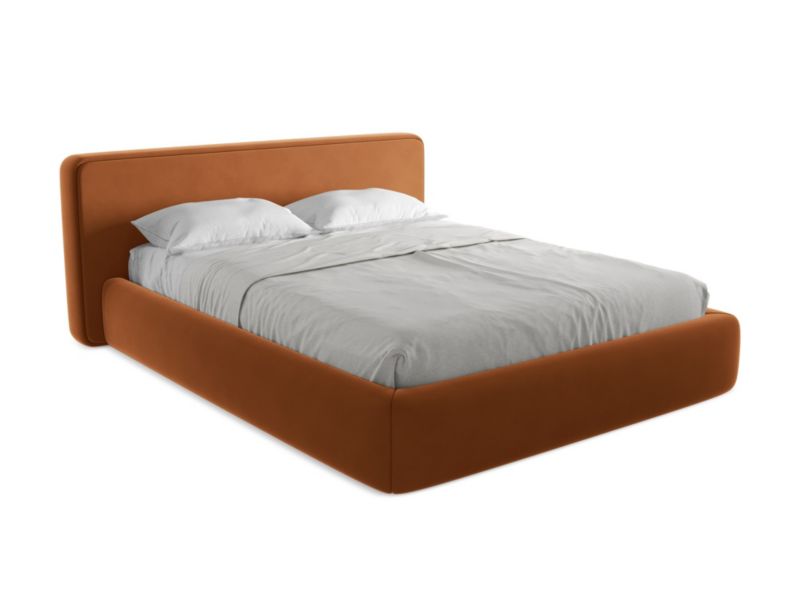 Łóżko Makamii Kiana z weluru 160x200 terakota 1 szt.