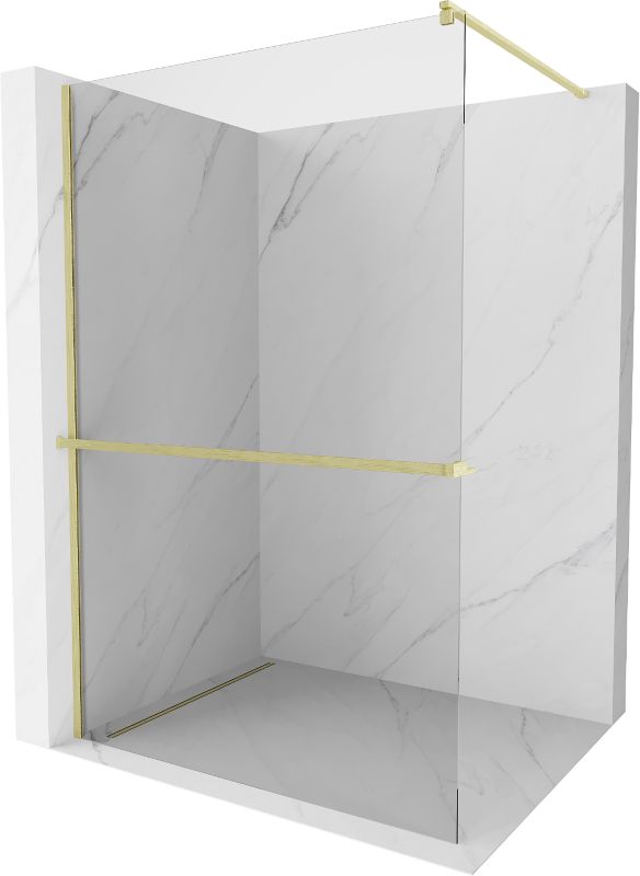 Ścianka prysznicowa Mexen Kioto+ transparent złoty 70x200 cm 800-070-121-55-00 1 szt.