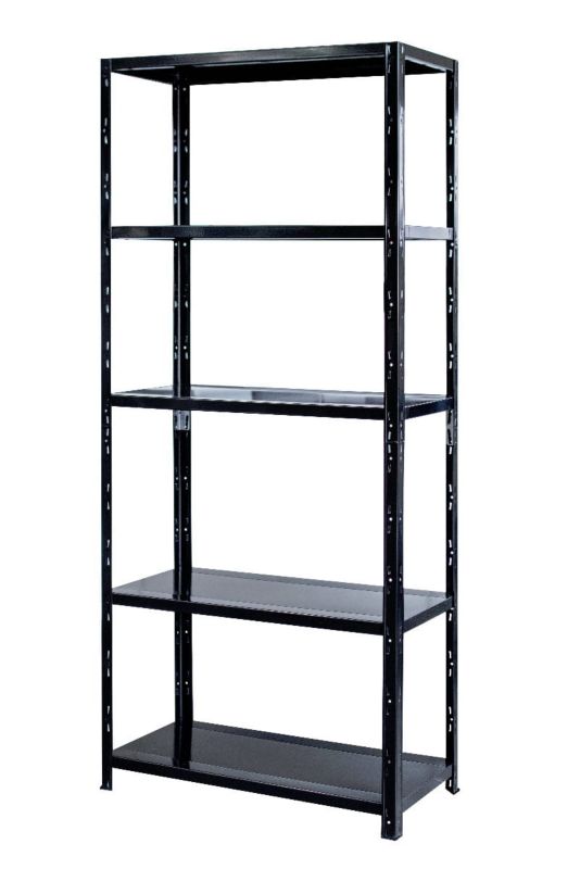 Regał metalowy wciskany BR-WW Metalkas 180x90x40 65kg czarny 1 szt.
