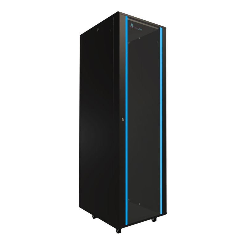 Szafa rack Extralink 42U 600x800 Czarna stojąca 1szt