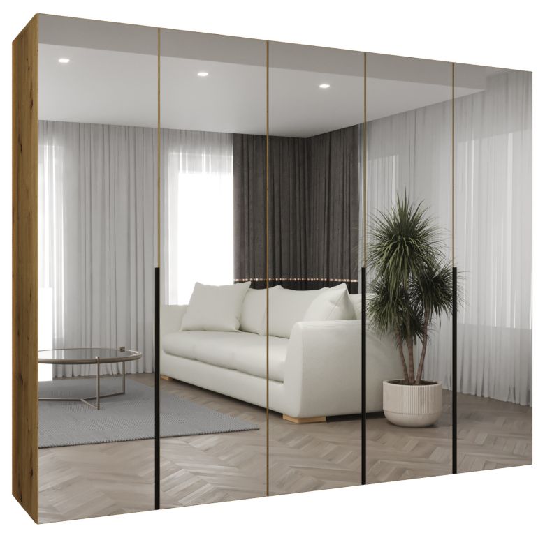 Szafa uchylna Abiks ALICANTE 3 250 wys 202 cm Artisan + Czarny 1 szt
