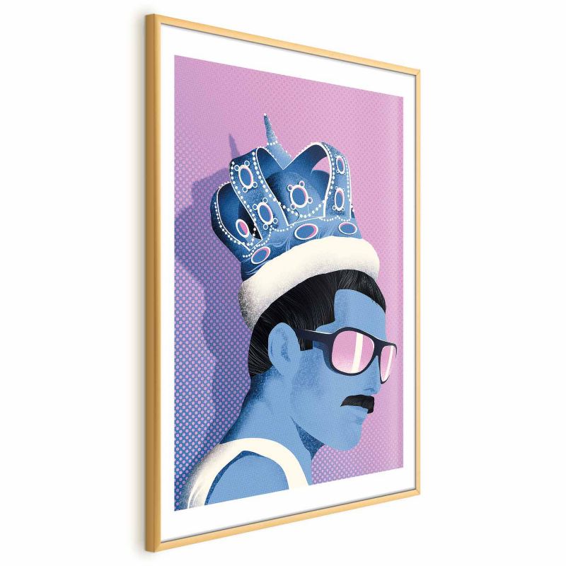 Plakat Artgeist Freddie 60x90 cm z ramą złotą 1 szt