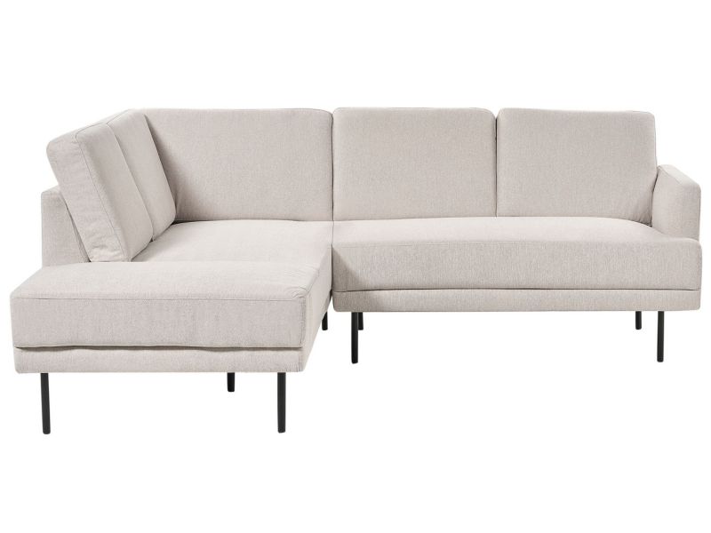Sofa narożna prawostronna Breda Jasnobeżowy Prawostronny 1 szt.