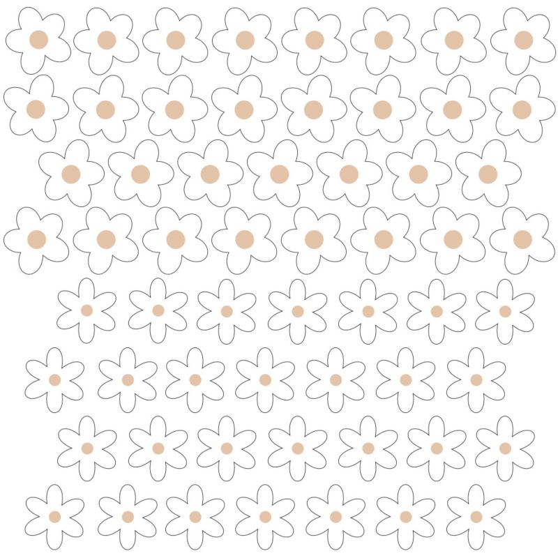 Naklejka na ścianę Pastelowe Love Stokrotki X 1 szt