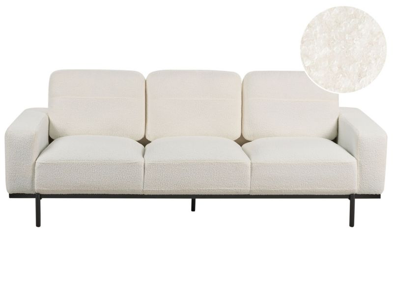 Sofa 3-osobowa boucle biała Sovik 1 szt.