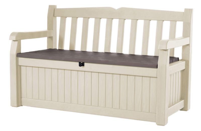 Ławka ogrodowa Keter Eden 265L 140x60x84cm dla 2 osób Beżowo-brązowa 1 szt.
