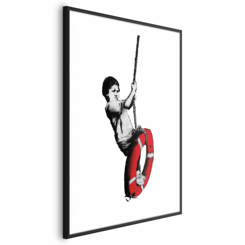 Plakat Artgeist Banksy: Chłopiec 60x90 cm z ramą czarną 1 szt