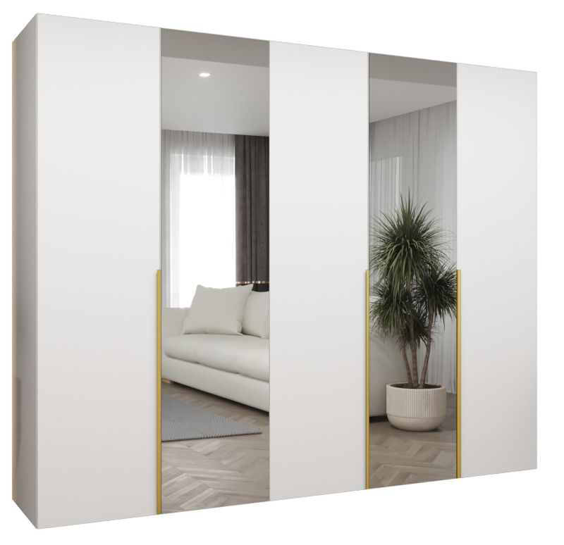 Szafa uchylna Abiks ALICANTE 2 250 wys 202 cm Biały + Złoty 1 szt