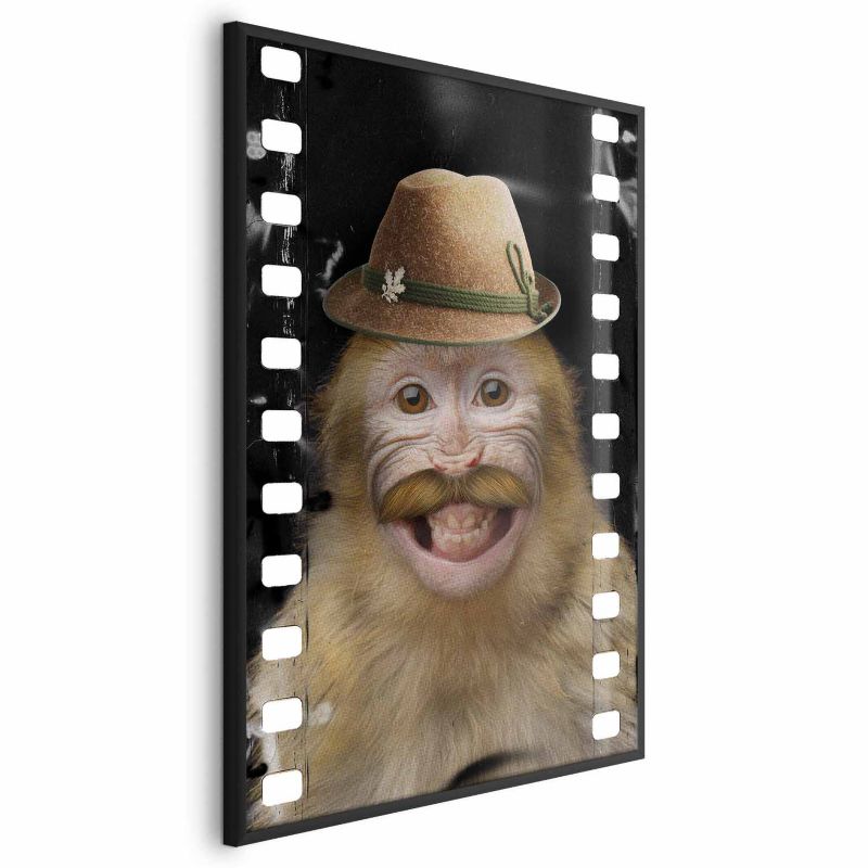 Plakat Artgeist Małpa w kapeluszu 21x30 cm z ramą czarną 1 szt