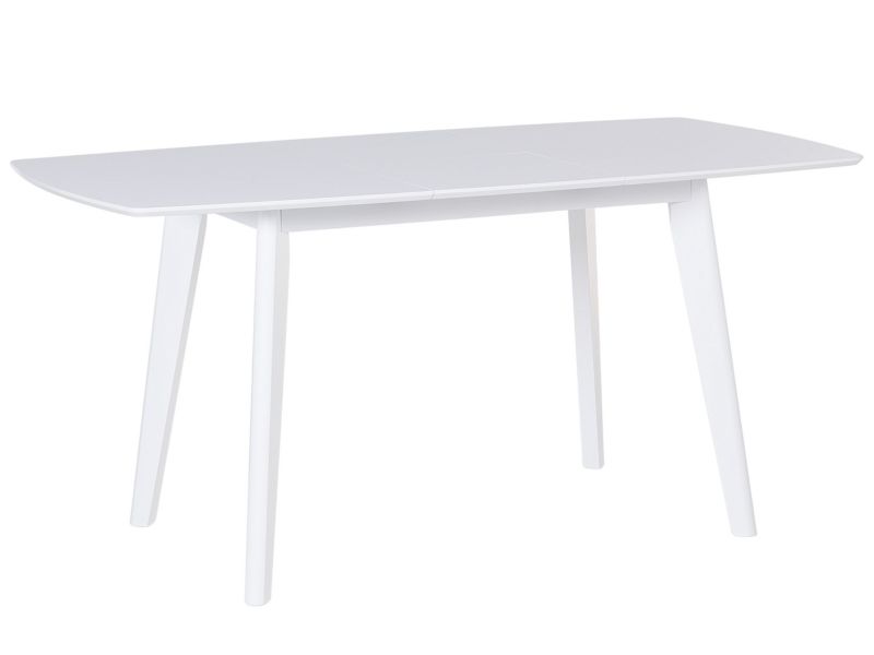 Stół do jadalni Sanford 80 cm 120/160 cm Biały 1 szt.