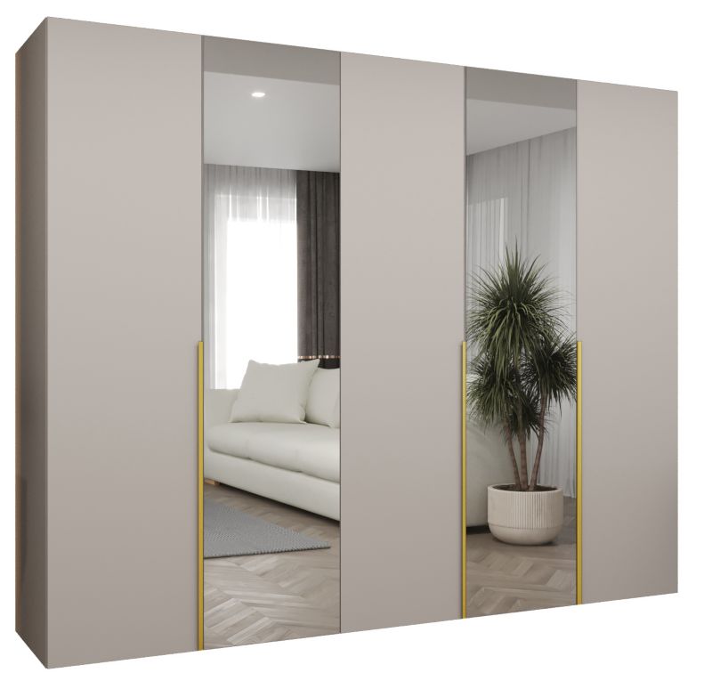 Szafa uchylna Abiks ALICANTE 2 250 wys 202 cm Kaszmir + Złoty 1 szt
