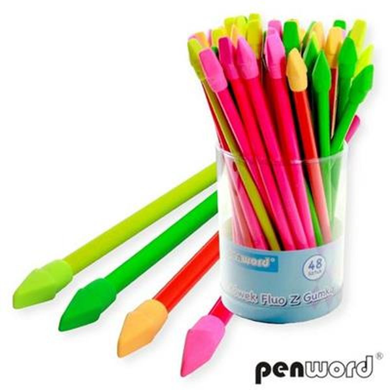 OŁOWEK FLUO Z GUMKĄ OG7