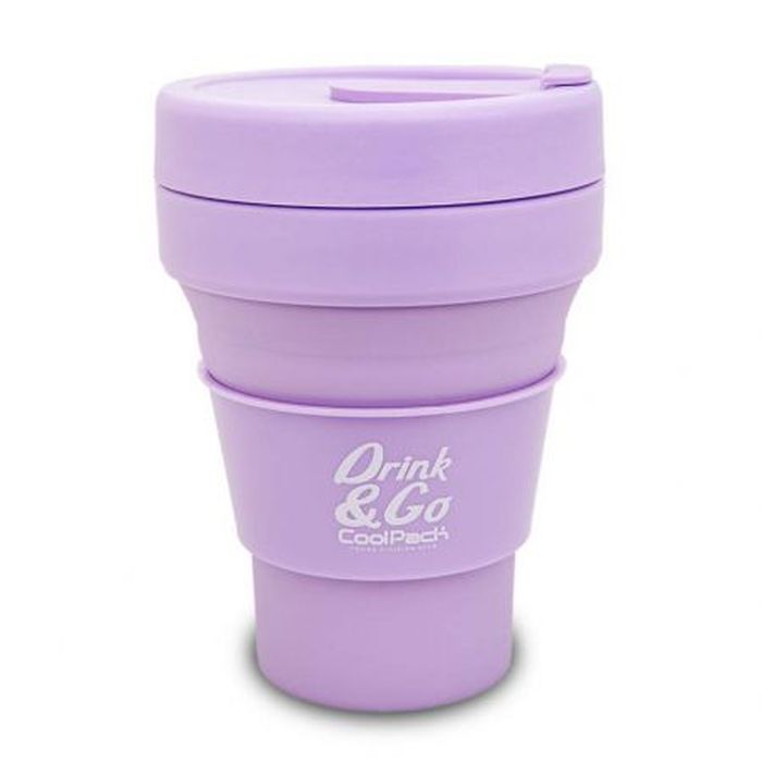 COOLPACK - KUBEK SILIKONOWY - 355 ml - PASTEL / POWDER PURPLE