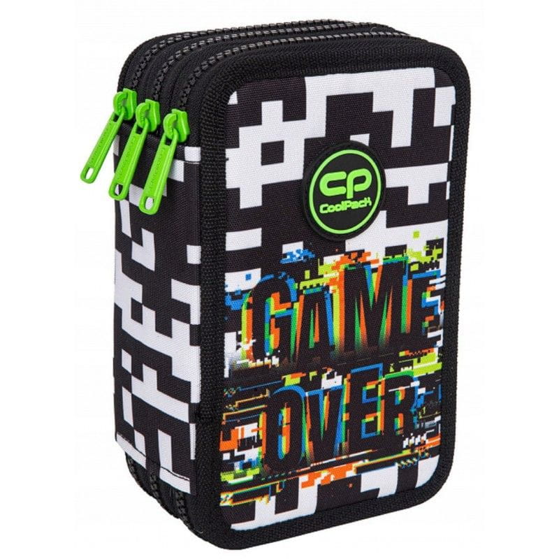 Coolpack Piórnik potrójny Jumper 3 z wyposażeniem Game Over