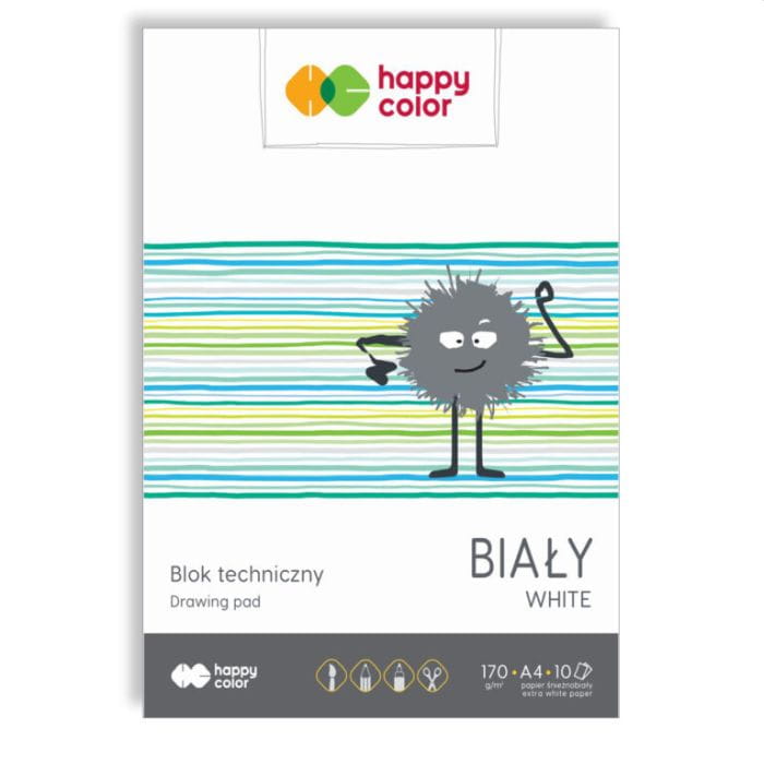 Happy Color Blok techniczny A3- białe kartki 170g