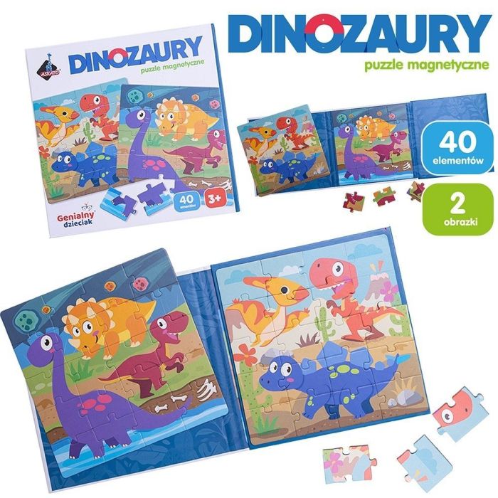 PUZZLE MAGNETYCZNE DINO