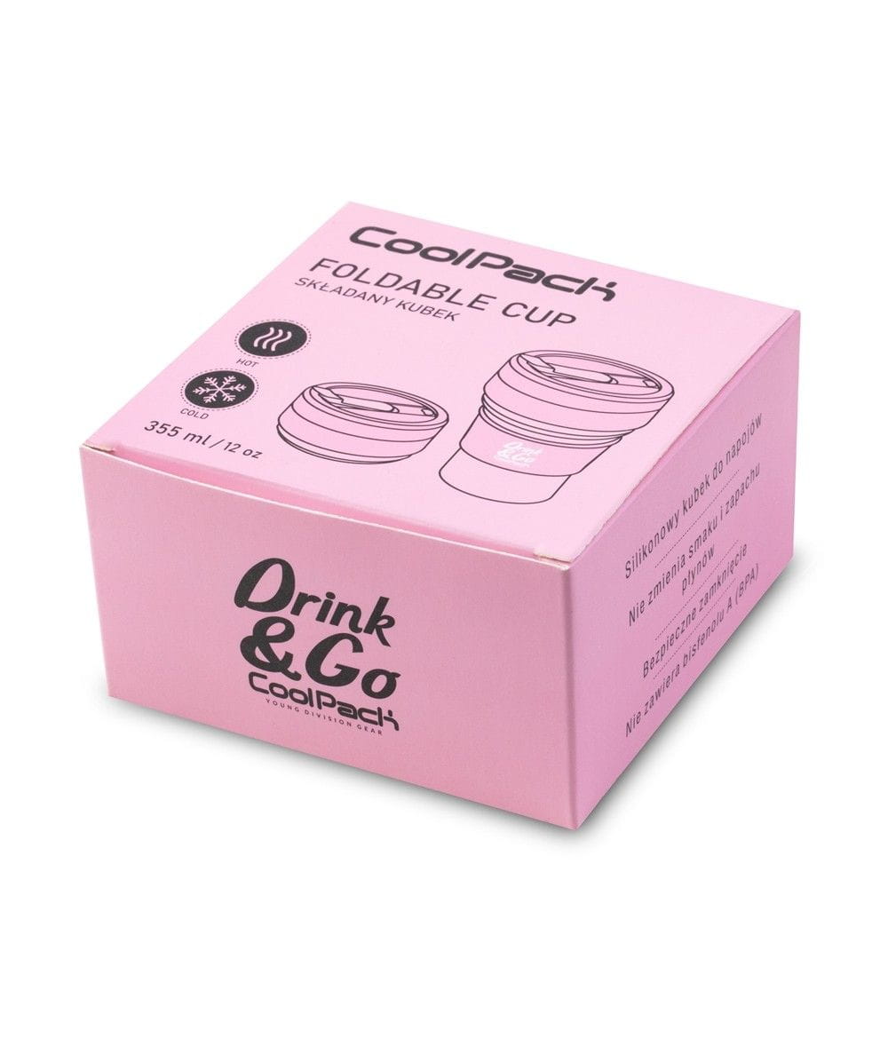 COOLPACK - KUBEK SILIKONOWY - 355 ml - PASTEL / POWDER PINK