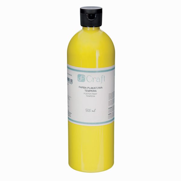 FARBA PLAKATOWA TEMPERA, 500 ML - YELLOW