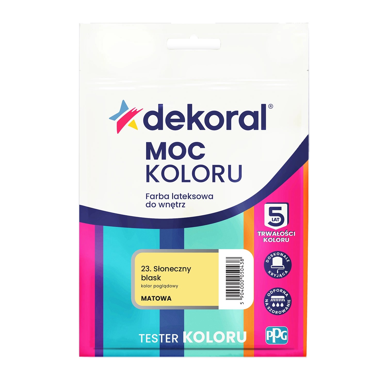 Tester farby Dekoral Moc Koloru słoneczny blask 40 ml